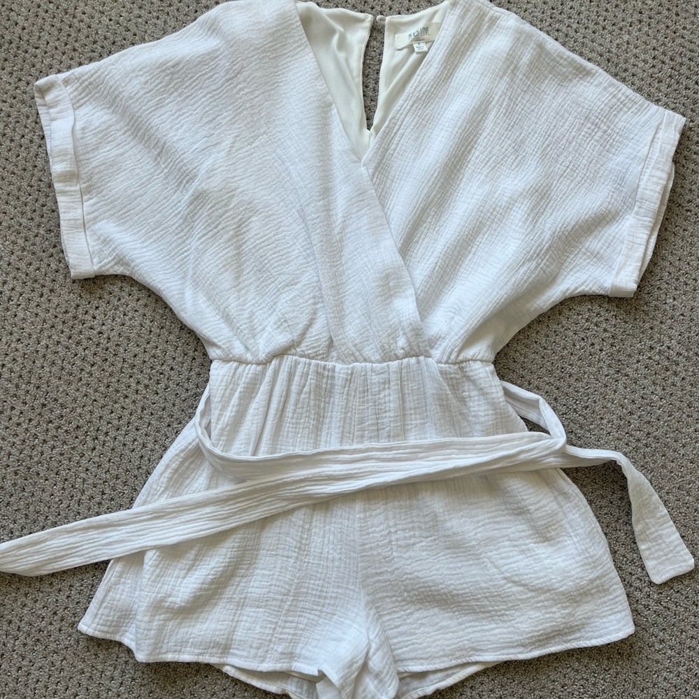 White Wrap Romper
